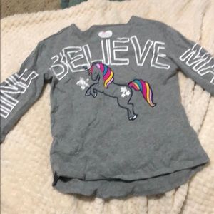 Girls unicorn long sleeve shirt